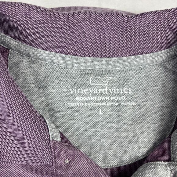 Vineyard Vines Edgartown Polo Men’s Large Soft Purple Casual Short Sleeve Top - Picture 4 of 9